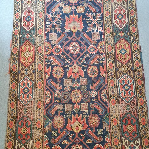 944 - A Persian blue ground runner, 500 cm x 79cm