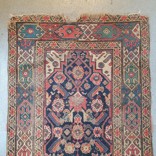 944 - A Persian blue ground runner, 500 cm x 79cm