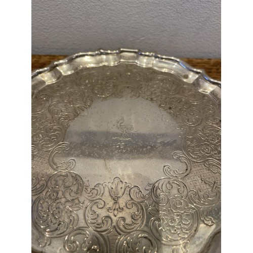 423 - A Scottish Victorian silver salver, Edinburgh 1846, 7.8 ozt