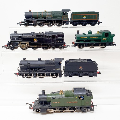 5 - A Hornby OO gauge 4-6-0 locomotive and tender, another, and three locomotives (7)