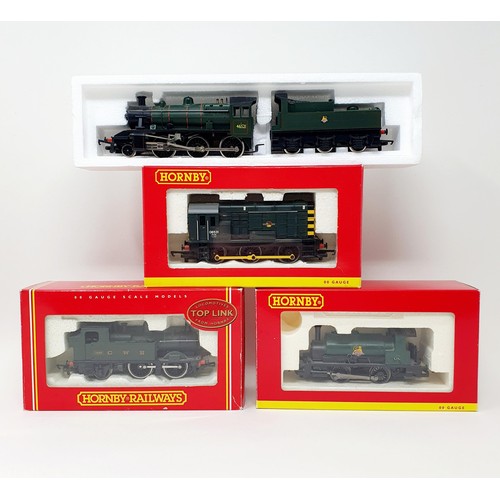 13 - A Hornby OO gauge 0-6-0 locomotive, No R2157B, a Hornby OO gauge  0-4-0 locomotive, No R2597, a Horn... 