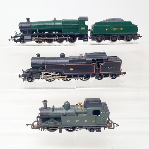 14 - A Hornby OO gauge 0-4-2 locomotive, No R165, a Hornby OO gauge 2-6-4 locomotive, No R239, and a Horn... 