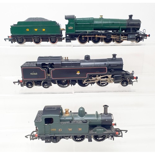 14 - A Hornby OO gauge 0-4-2 locomotive, No R165, a Hornby OO gauge 2-6-4 locomotive, No R239, and a Horn... 