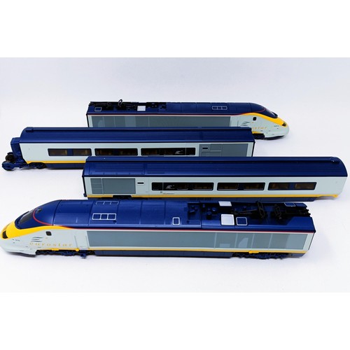 37 - A Hornby OO gauge four train set, Eurostar, unboxed but in styrofoam case Provenance: Deceased singl... 