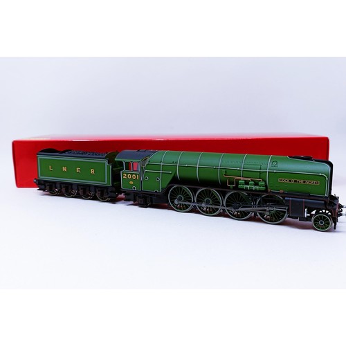 52 - A Hornby OO gauge 2-8-2 locomotive and tender, No R3207
Provenance: Deceased single owner collection... 