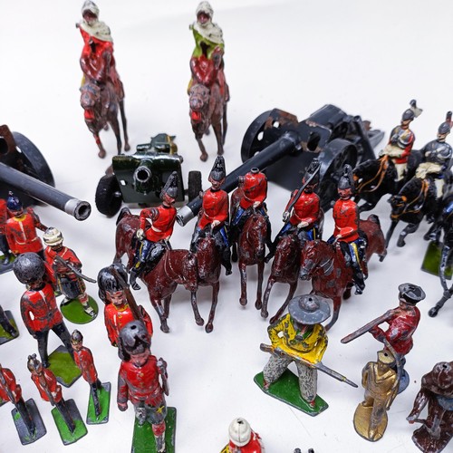 10 - Assorted Britains painted lead soldiers (box)