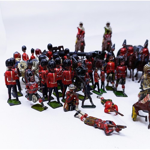 10 - Assorted Britains painted lead soldiers (box)