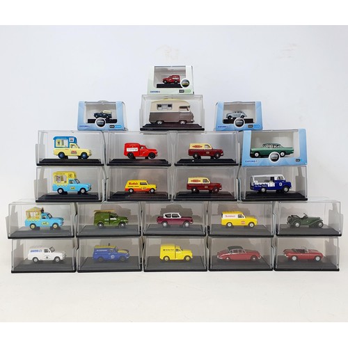 73 - Assorted Oxford 1:76 scale model cars, boxed, approx. 75 cars (box)