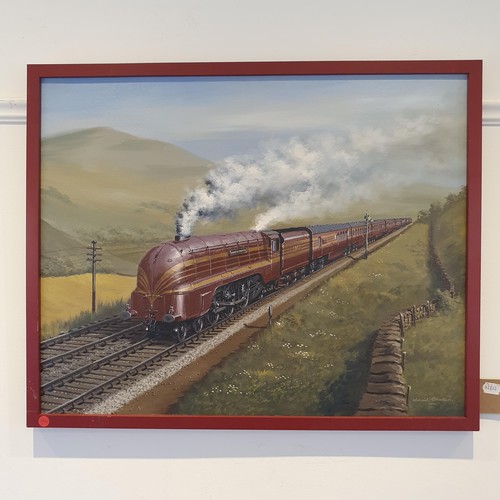 93 - Warwick Richardson, study of a locomotive, oil on canvas, signed and dated 1990, 60 x 74 cm