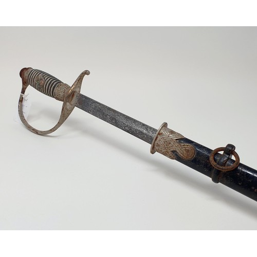 187 - A German Third Reich policeman's sword, with a scabbard, 96 cm long