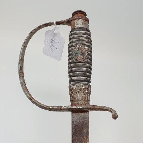 187 - A German Third Reich policeman's sword, with a scabbard, 96 cm long