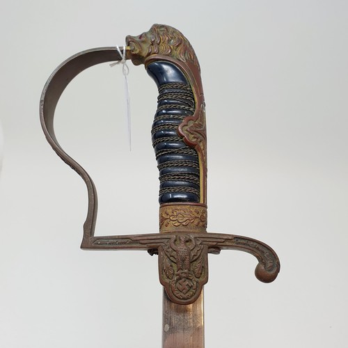 189 - A German Third Reich Army Officer's sword, with a scabbard, 100 cm