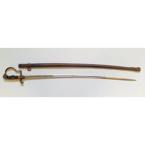 189 - A German Third Reich Army Officer's sword, with a scabbard, 100 cm