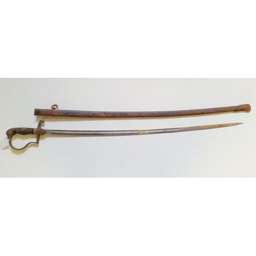 189 - A German Third Reich Army Officer's sword, with a scabbard, 100 cm