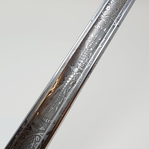 193 - A Royal Engineers Officer's sword, the engraved blade signed Army & Navy Co-Operative Society, 105 V... 