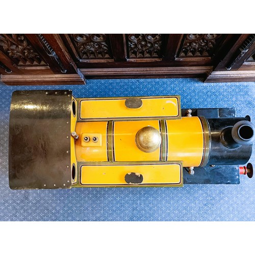 88 - A 7 inch gauge 0-4-0 scratch built live steam locomotive, in mustard livery, Welshpool and Llanfair ... 