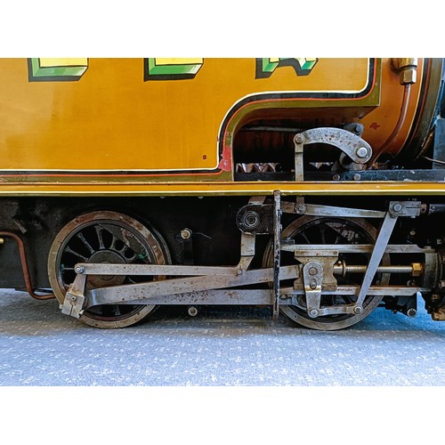 88 - A 7 inch gauge 0-4-0 scratch built live steam locomotive, in mustard livery, Welshpool and Llanfair ... 