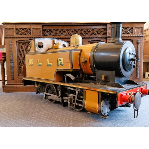 88 - A 7 inch gauge 0-4-0 scratch built live steam locomotive, in mustard livery, Welshpool and Llanfair ... 