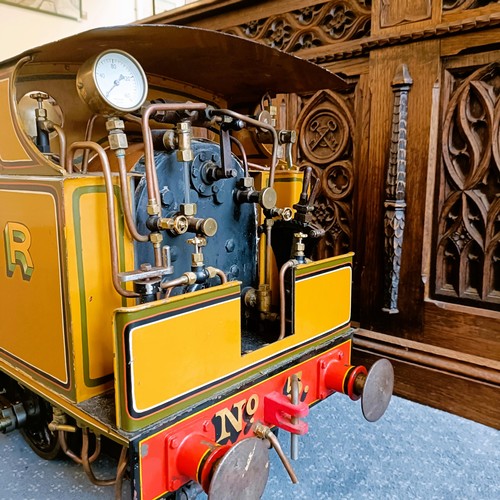 88 - A 7 inch gauge 0-4-0 scratch built live steam locomotive, in mustard livery, Welshpool and Llanfair ... 