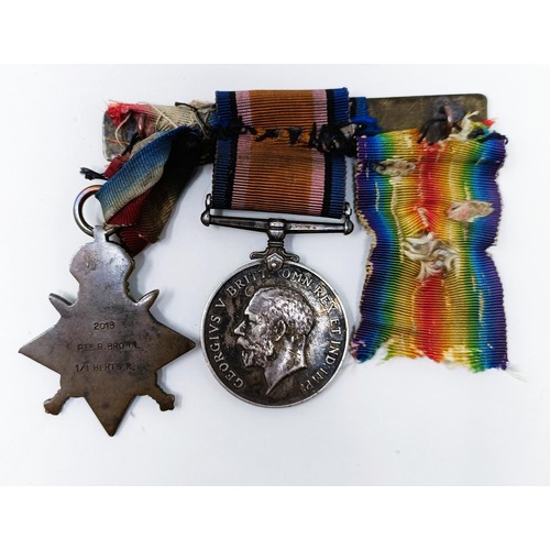 159 - A group of seven medals, with four medals awarded to 4745 Pte G Brown, 2nd Rifle Brigade, comprising... 