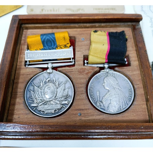 153 - A pair of medals, awarded to 3953 Pte C Douglas D Company 1st Lincolnshire Regiment, comprising a Qu... 