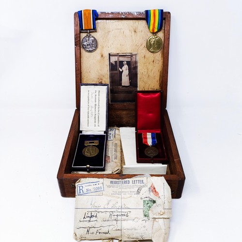 164 - The Leighton Family Medals: a British War Medal and Victory Medal pair, awarded to (Nurse) Clara Lei... 