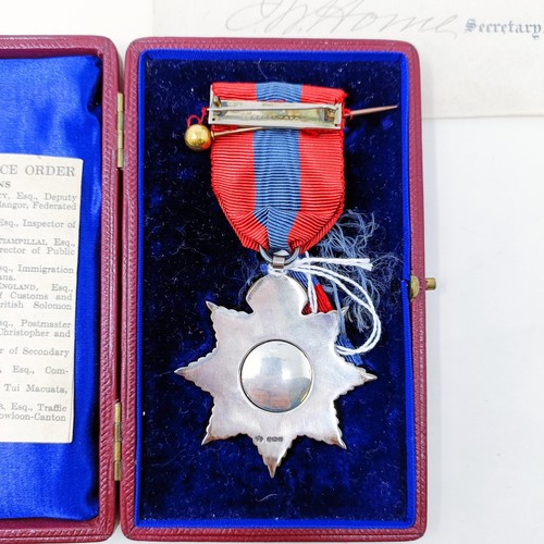 143 - A GVR Imperial Service Order, awarded to Cyril Leach, Director of Secondary Schools, Malta, boxed, w... 