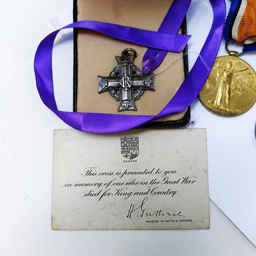 145 - A WWI Trio, with 1914-15 Star, awarded to 9762 Pte J J Beatty, 3/Can Inf, with silver memorial cross... 