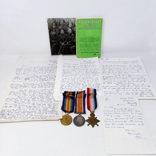 151 - A WWI trio, with 1914-15 Star, awarded to 1751 Pte S Duffield, Notts & Derby Reg, with various handw... 