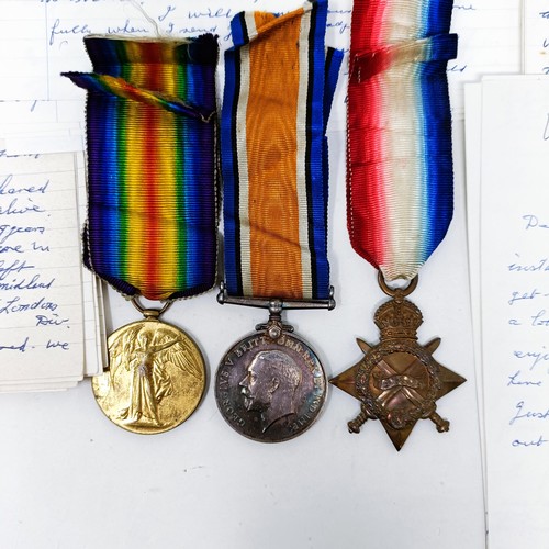 151 - A WWI trio, with 1914-15 Star, awarded to 1751 Pte S Duffield, Notts & Derby Reg, with various handw... 