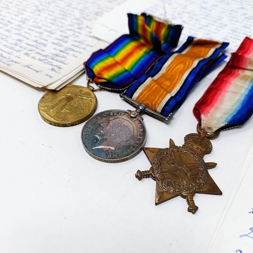 151 - A WWI trio, with 1914-15 Star, awarded to 1751 Pte S Duffield, Notts & Derby Reg, with various handw... 