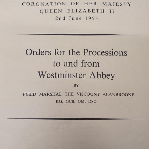 194 - The Orders For The Procession To And From Westminster Abbey For The Coronation Of Her Majesty Queen ... 