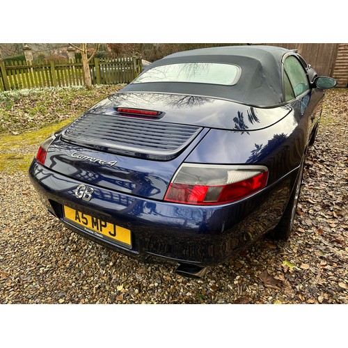 46 - 2000 Porsche 911 (996) Carrera 4 Cabriolet
Registration number X795 XFX
Chassis number WP0ZZZ99Z1S60... 