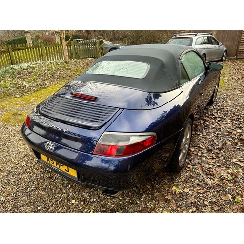 46 - 2000 Porsche 911 (996) Carrera 4 Cabriolet
Registration number X795 XFX
Chassis number WP0ZZZ99Z1S60... 
