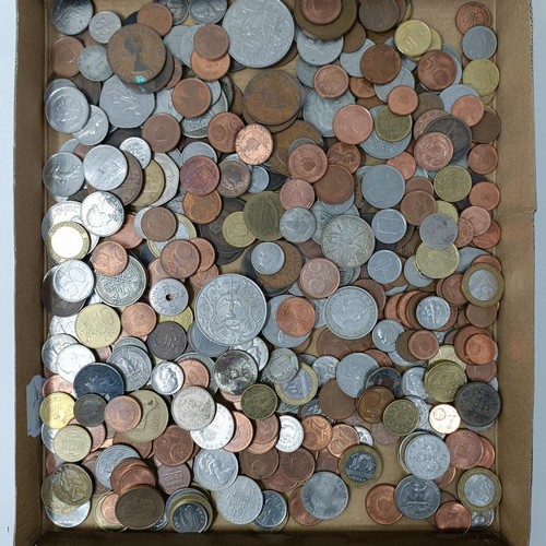 221 - A group of assorted world coins, and a small group of banknotes