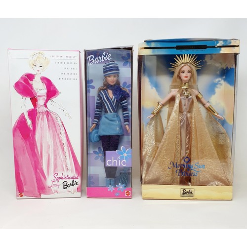 105 - A limited edition Barbie, Morning Sun Princess, boxed, and Sophisticated Lady, boxed, and Chic, boxe... 