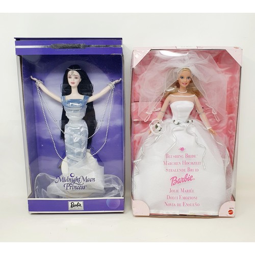 107 - A limited edition Barbie, Blushing Bride, boxed and Midnight Moon Princess, boxed (2)