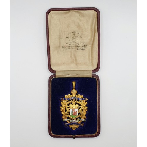 128 - On instructions of the family - The Smith Family Medals and Items: An 18ct gold and enamel Deputy La... 