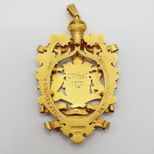 128 - On instructions of the family - The Smith Family Medals and Items: An 18ct gold and enamel Deputy La... 