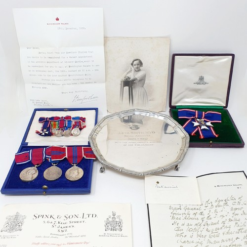 130 - On instructions of the family - The Smith Family Medals and Items: The group of medals awarded to Mi... 