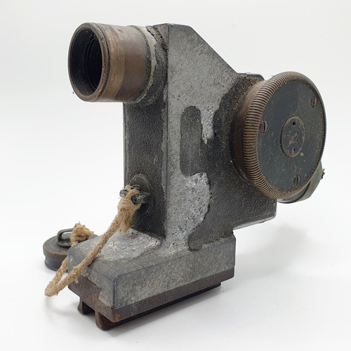 162 - A German ZF12 Maxim machine gun sight, lacking No 14711 Emil Busch A-G Rathenow, with leather strapp... 