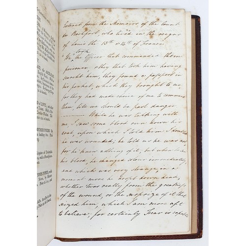 196 - A handwritten account, of the Battle of Waterloo, on the frontispiece of Baillie (Joanna), A Series ... 