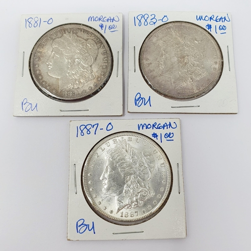 236 - A USA Morgan $1, 1881, 1883 and 1887 (all (0)) (3)