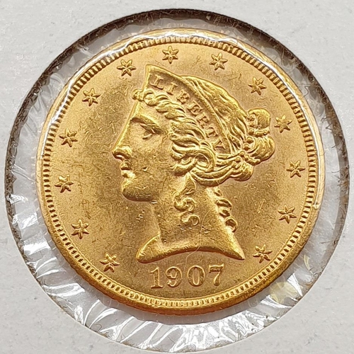 249 - A USA Liberty head gold $5, 1907