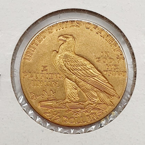 250 - A USA Indian head gold $2.50, 1913