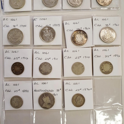 251 - A collection of Canadian 50c and 25c coins, see condition reports for full listings