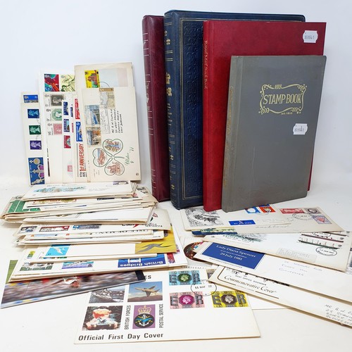 355 - Nine Royal Mail prestige booklets, assorted first day covers, stamps and related items