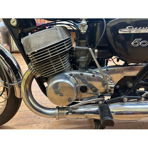 1968 Suzuki T500 Cobra Registration number ABW 877F Frame
