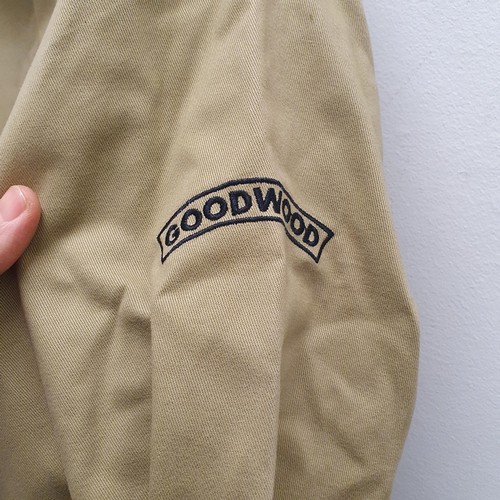 14 - A set of Goodwood Road Racing Club khaki cotton overalls, size 2XL