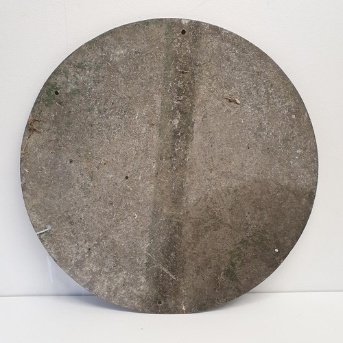 53 - An aluminium sign, TO THE SEA, 46 cm diameter